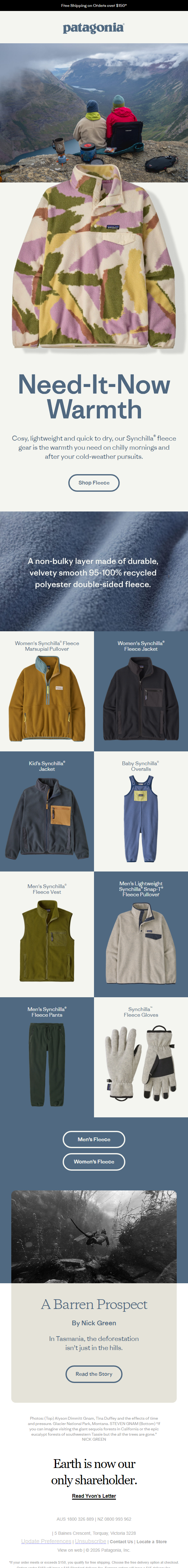 Newsletter preview: Daily fleece for instant warmth