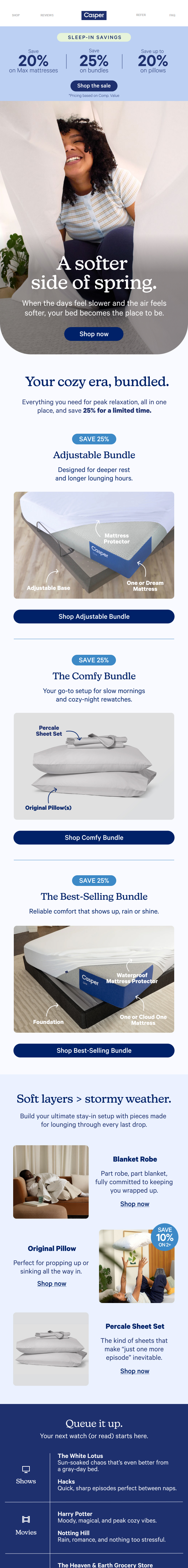 Newsletter preview: Reliably cozy, rain or shine.