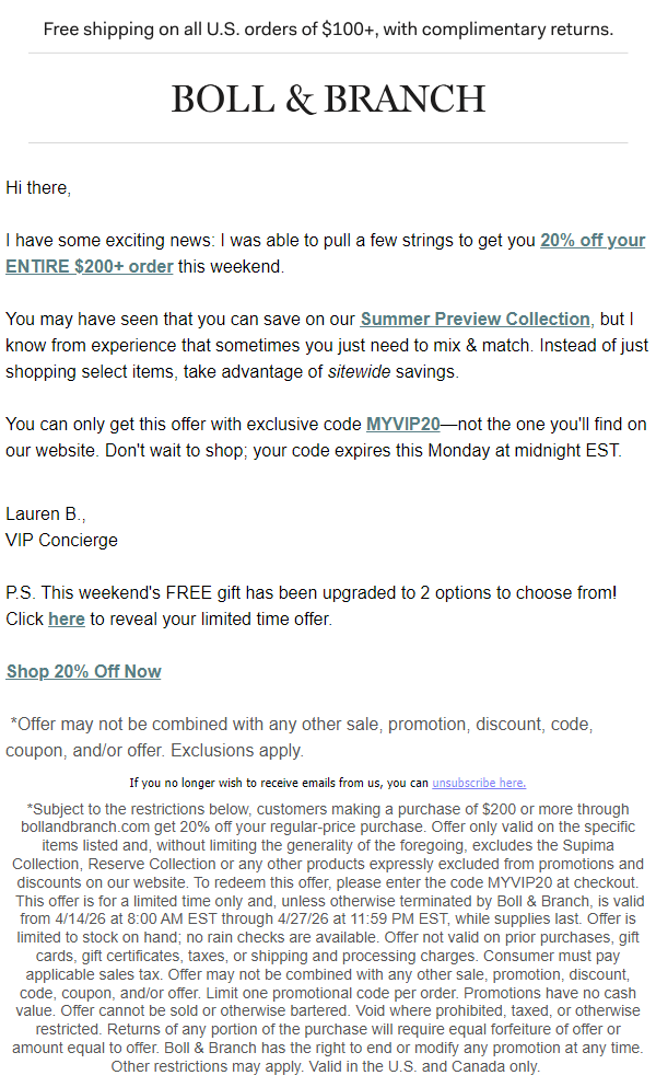 Newsletter preview: I got you access to our BEST spring offer