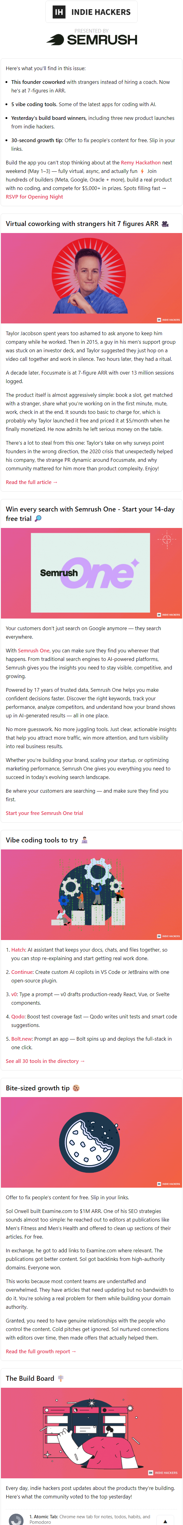 Newsletter preview: 🗞️ What's New: 7-figure community-based product, earning by editing content, recipe for a good life