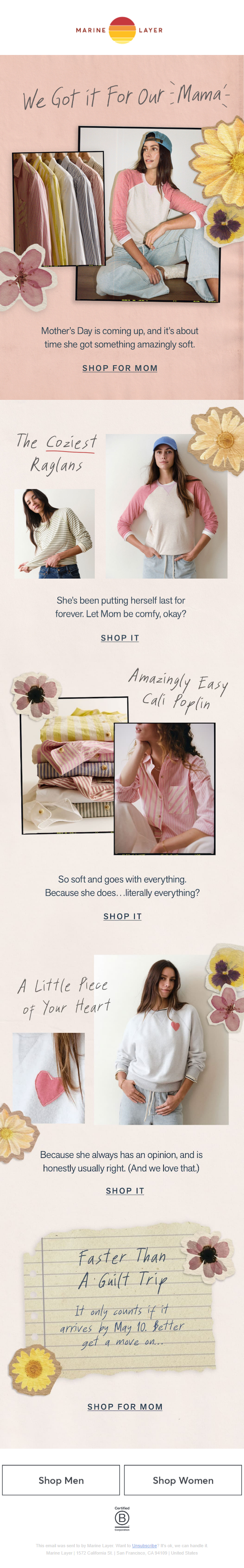 Newsletter preview: The Softest Mother’s Day Gifts