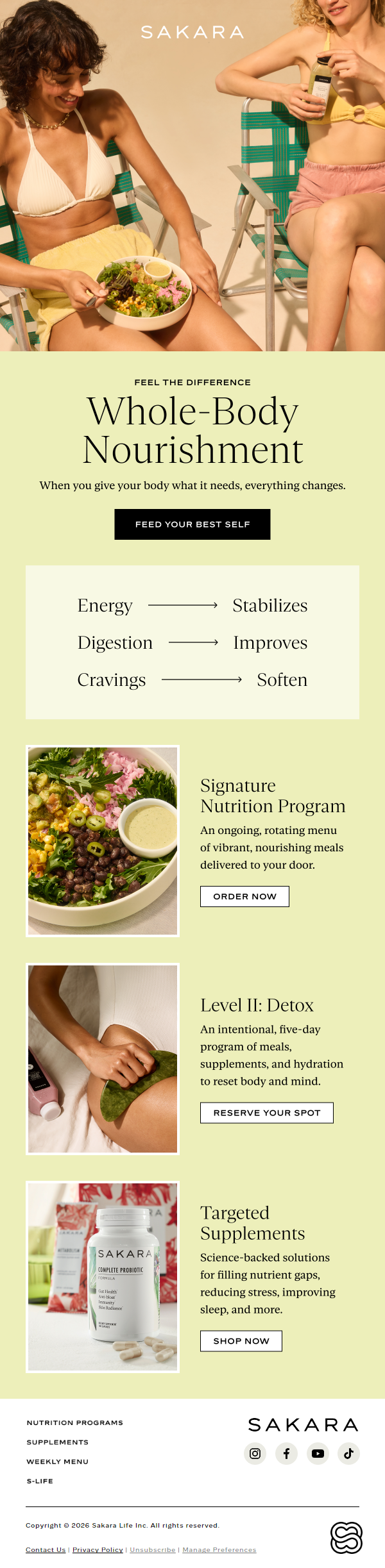 Newsletter preview: Give Your Body What It Needs