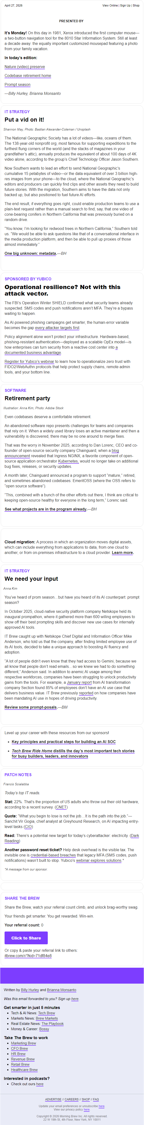 Newsletter preview: ☕️ That’s wild!