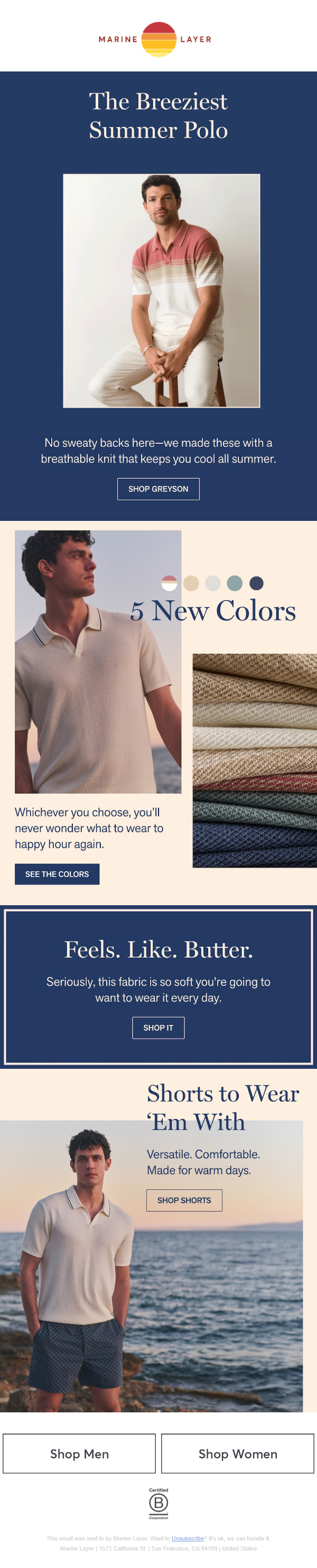 Newsletter preview: Oh Hey—New Greyson Polos