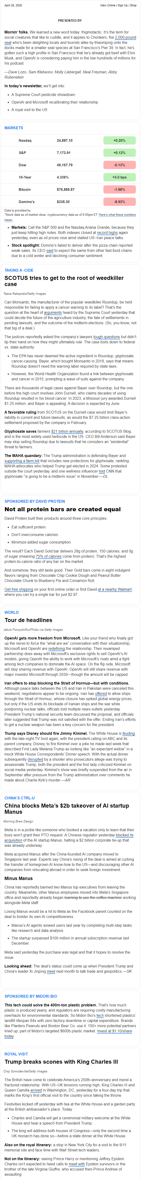 Newsletter preview: ☕️  Rounding up