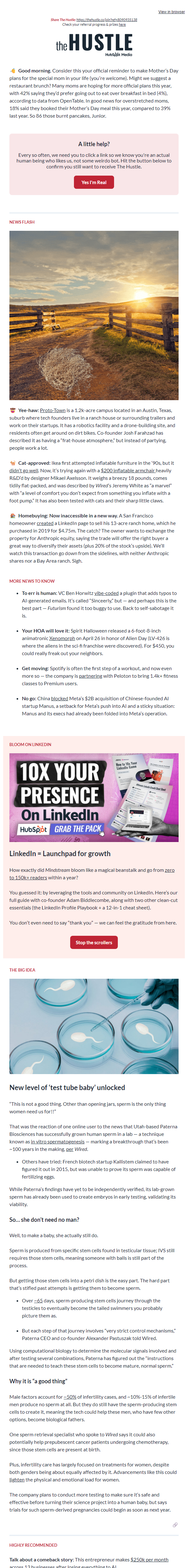 Newsletter preview: 🧪  A startup’s sperm solution