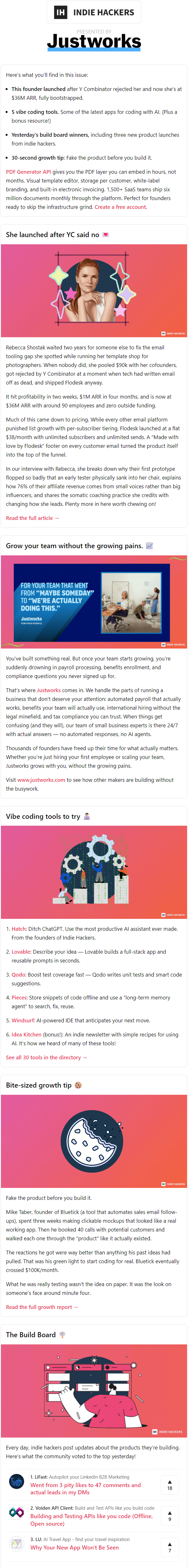 Newsletter preview: 🗞️ What's New: From YC reject to $36M ARR, get bad before you get good, fake it till you build it