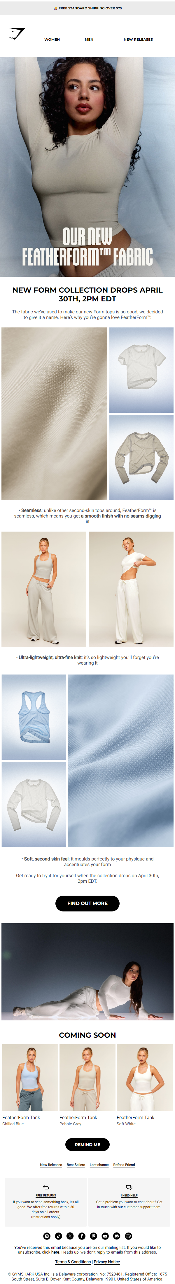 Newsletter preview: Our new FeatherForm™ fabric 🪶