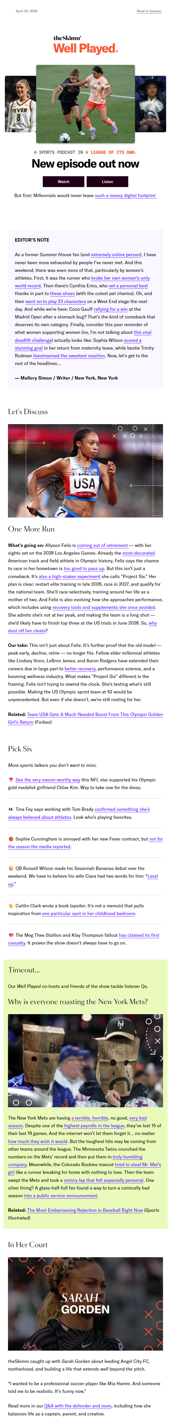 Newsletter preview: Tina Fey’s face says it all