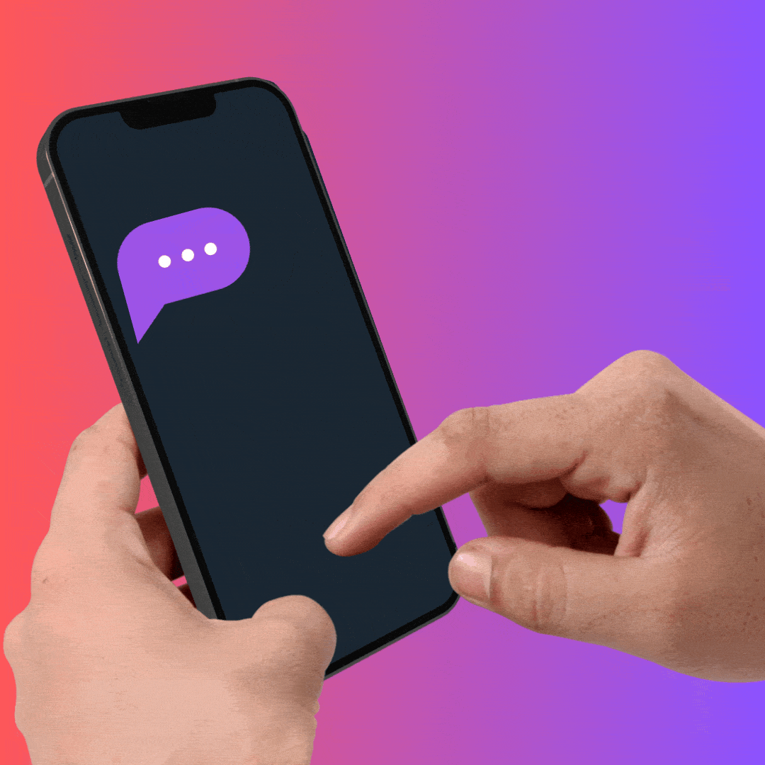 A mobile phone screen filling up with message bubbles. 