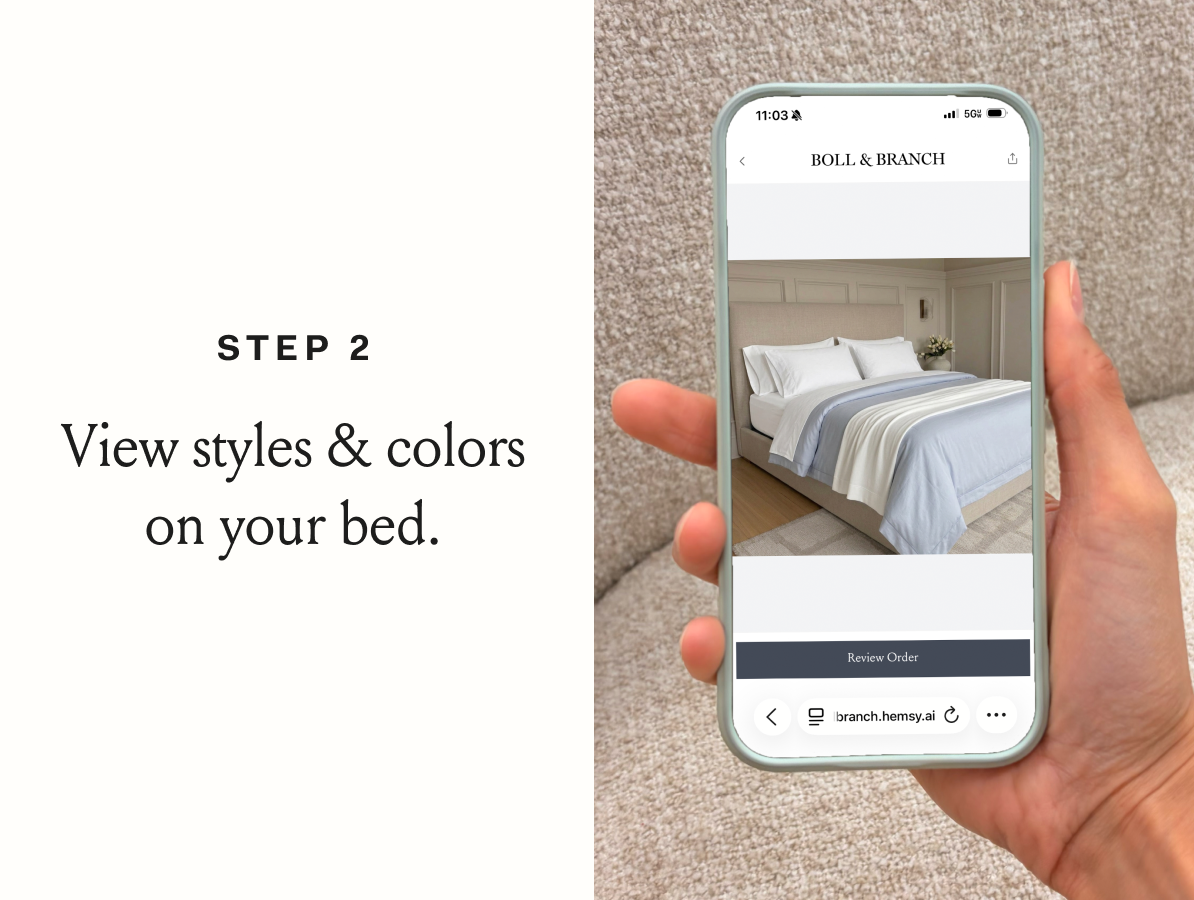 Step 2 view style & colors on your bed. 
