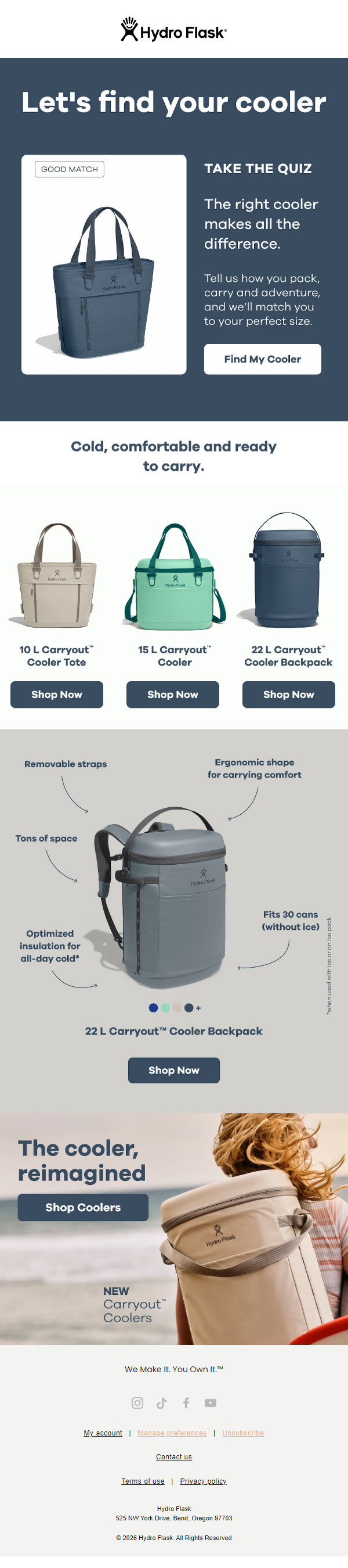 Newsletter preview: Find your perfect cooler