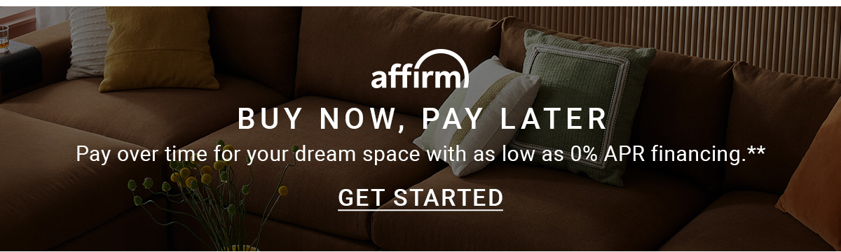 affirm)BUY NOW, PAY LATER|Pay over time for your dream space with as low as 0% APR financing.**GET STARTED