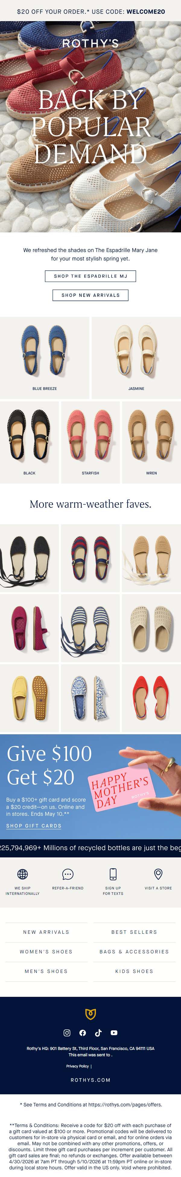 Newsletter preview: Fave Espadrille MJ shades are back!