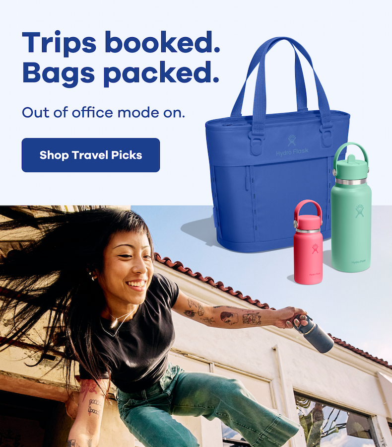 Tips booked. Bags packed. Out of office mode on. | Shop Travel Picks