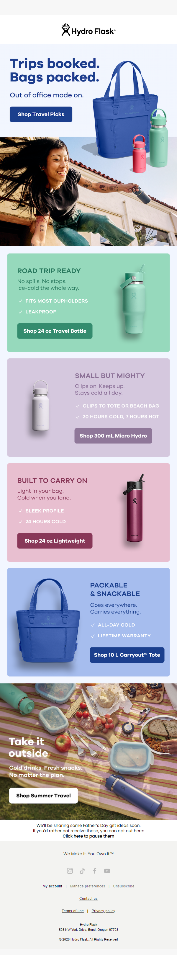Newsletter preview: Cold drinks. Anywhere you go.