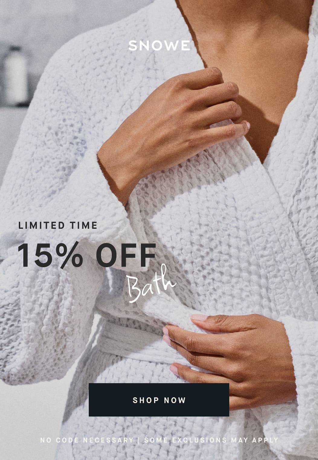 FRESH START 15 %  off bath essentials BEGINS TODAY SHOP THE SALE no code necessary, prices as marked