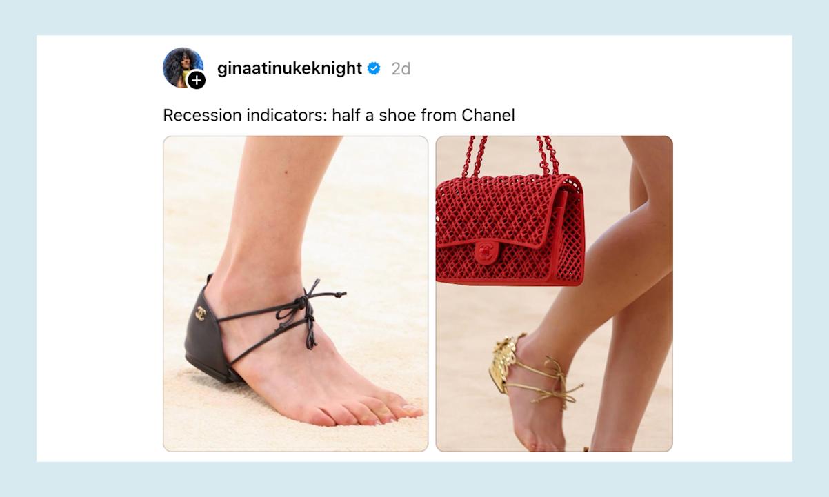 Recession indicators: half a shoe from Chanel