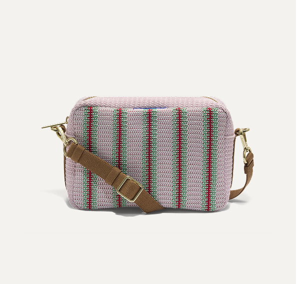 The Crossbody Camera Bag - Watermelon Market Stripe