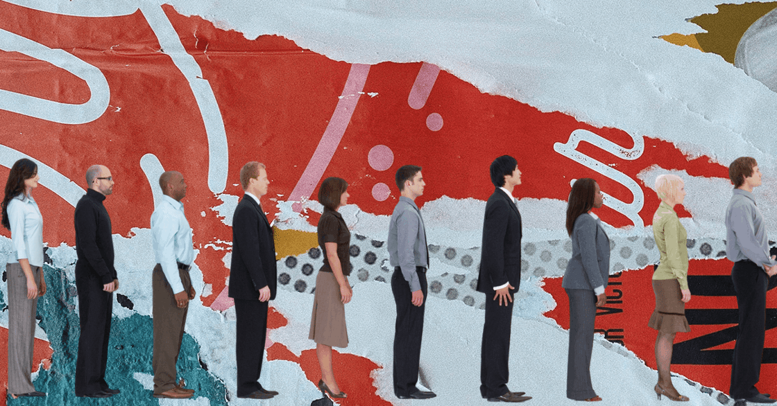 People standing in a line
