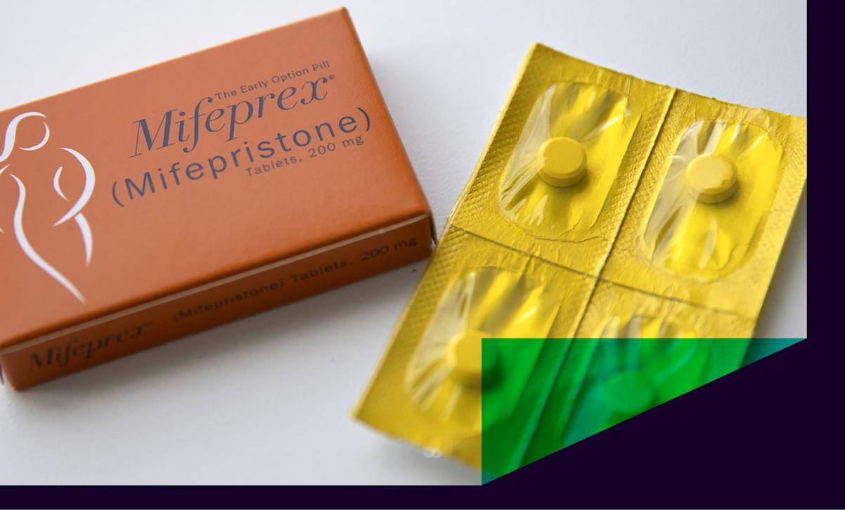 Mifepristone and Misoprostol pills are pictured.