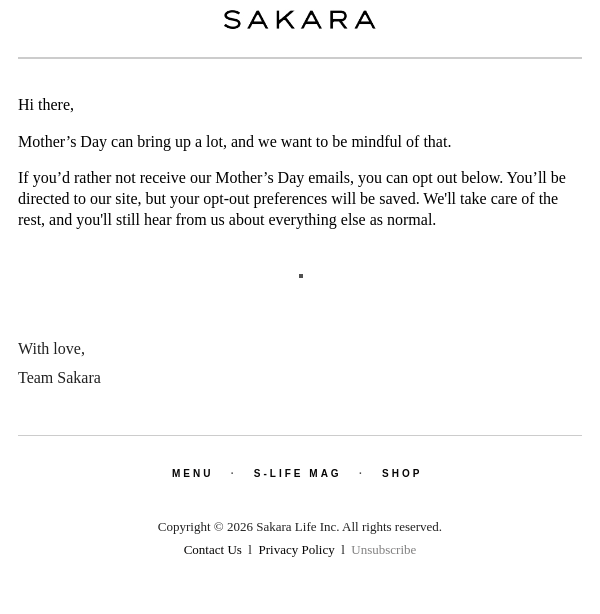Newsletter preview: How to Opt Out of Mother’s Day Emails