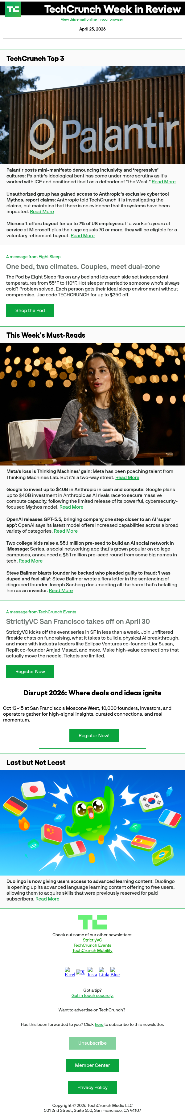 Newsletter preview: Palantir posts mini-manifesto denouncing inclusivity and ‘regressive’ cultures