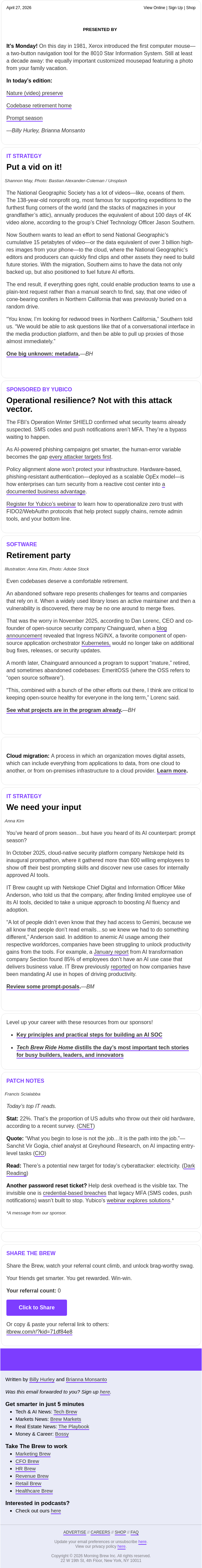 Newsletter preview: ☕️ That’s wild!