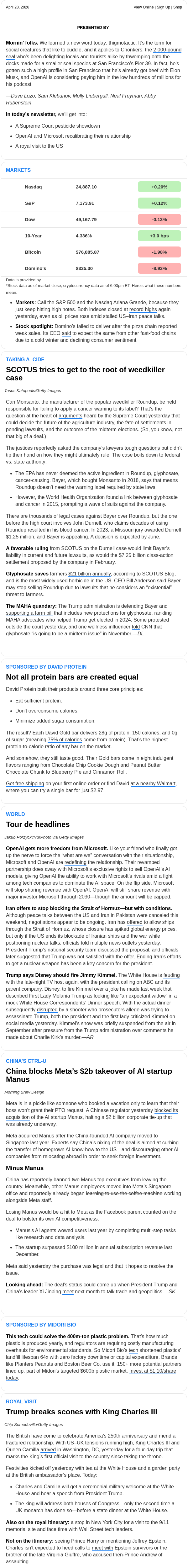 Newsletter preview: ☕️  Rounding up