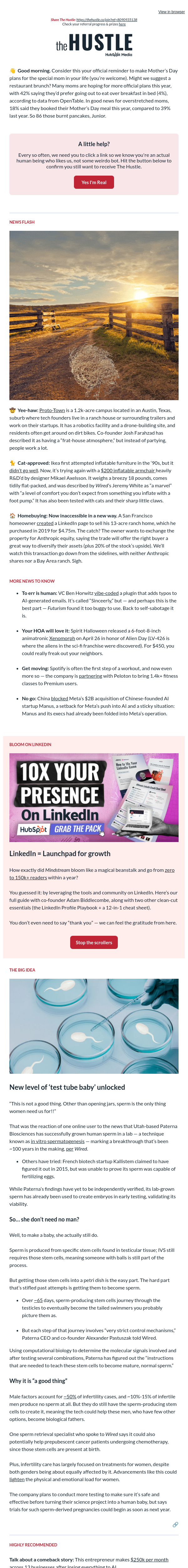 Newsletter preview: 🧪  A startup’s sperm solution