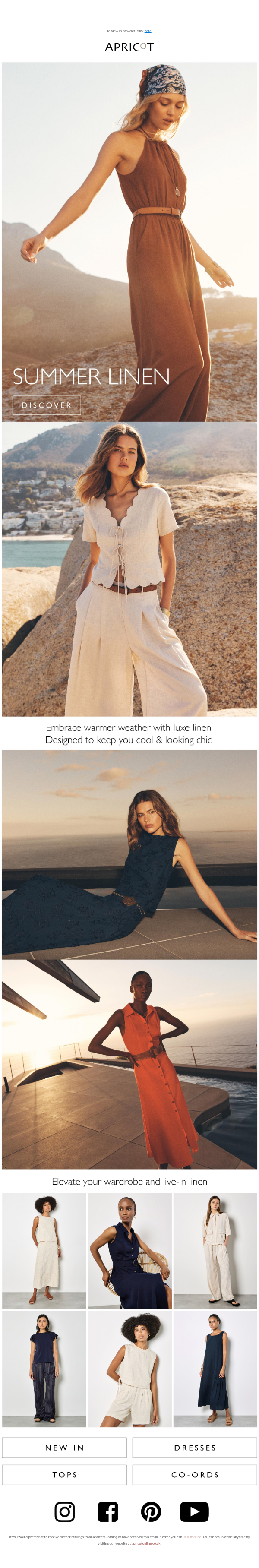 Newsletter preview: Life In Linen - Summer Styles Have Landed