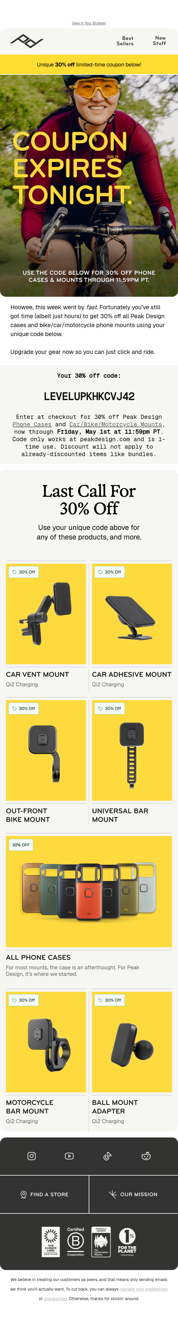 Newsletter preview: Ending today: your 🎟️ to 30% off